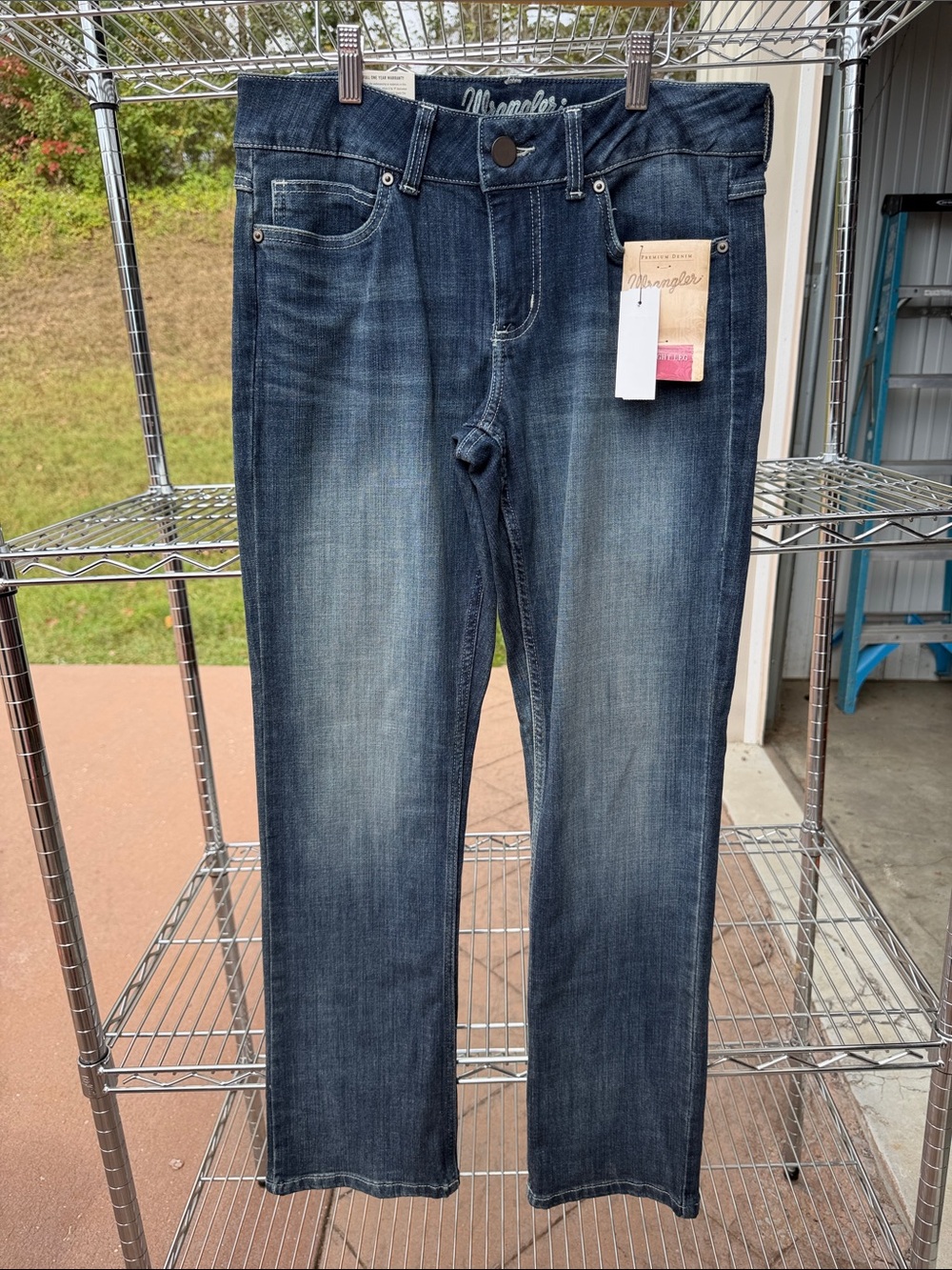 Wrangler Women's Dark Indigo Straight Leg Jeans